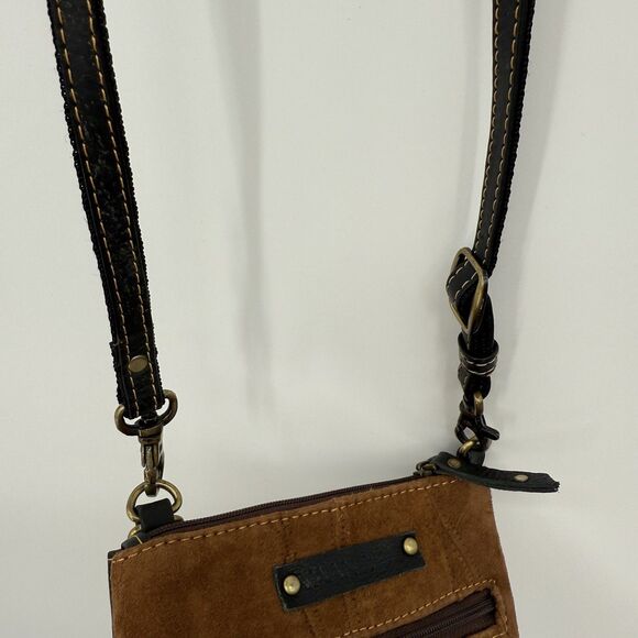 Vaan & Co Brown Leather Crossbody Thin Bag Travel Classic - Picture 6 of 9